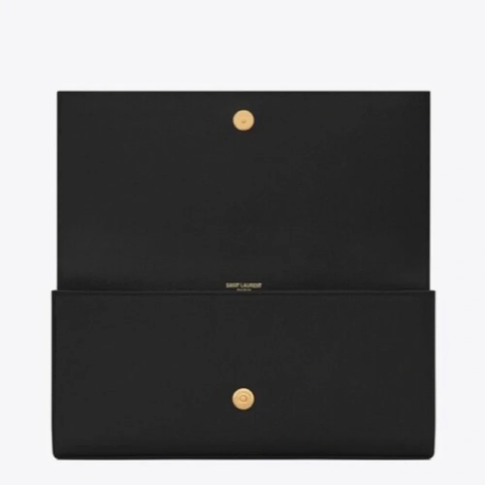 Like New! YSL Saint Laurent Monogram Kate Clutch Cavier Leather MSRP $1,595 - Picture 10 of 16